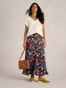 White Stuff - Sara Maxi Skirt - Navy Print