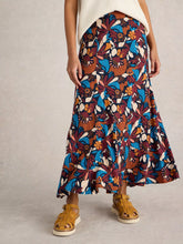 Load image into Gallery viewer, White Stuff - Sara Maxi Skirt - Navy Print
