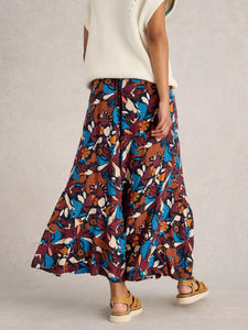 White Stuff - Sara Maxi Skirt - Navy Print