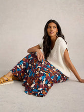 Load image into Gallery viewer, White Stuff - Sara Maxi Skirt - Navy Print
