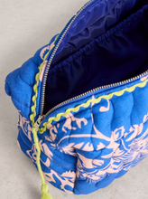 Load image into Gallery viewer, White Stuff - Shelby Quilted Wash Bag in Blue Multi
