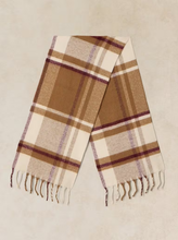 Load image into Gallery viewer, White Stuff - Shelley Brushed Check Scarf in Natural Multi
