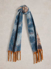 Load image into Gallery viewer, White Stuff - Shelly Brushed Scarf in Blue Print
