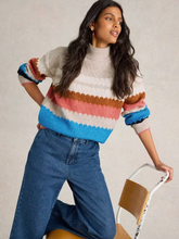 Load image into Gallery viewer, White Stuff - Shelly Colour Block Jumper - Natural Multi
