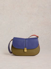 Load image into Gallery viewer, White Stuff - Silvy Lock Crossbody Bag in Blue Multi
