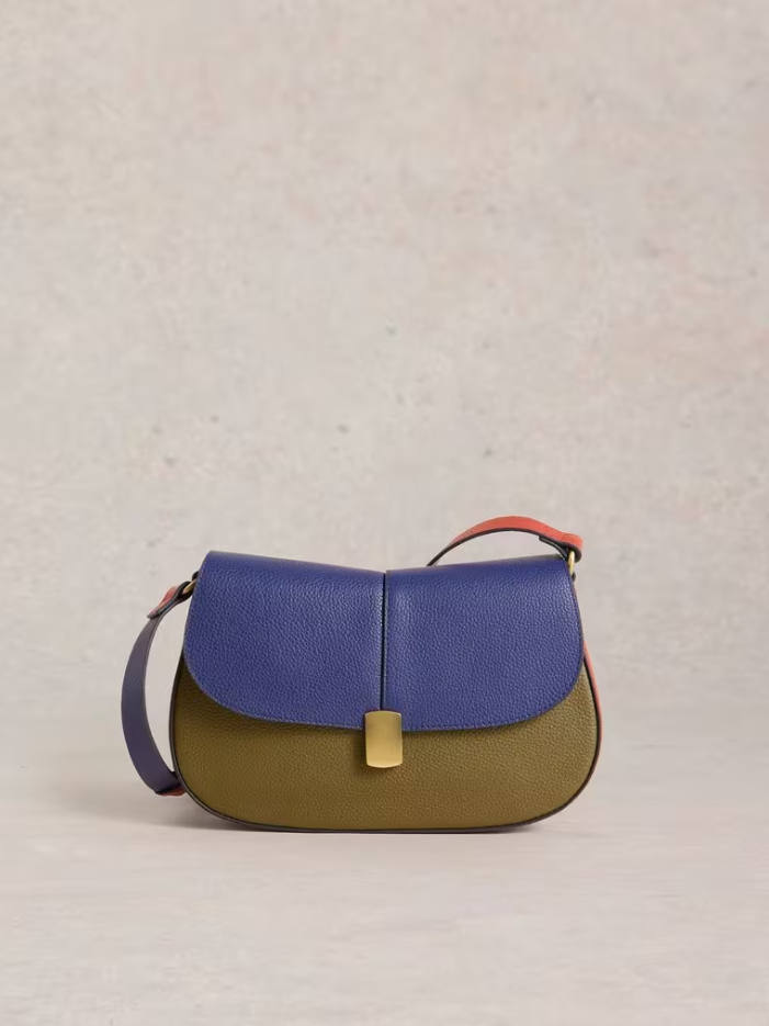 White Stuff - Silvy Lock Crossbody Bag in Blue Multi