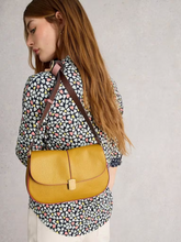 Load image into Gallery viewer, White Stuff - Silvy Lock Crossbody Bag in Dark Chartreuse
