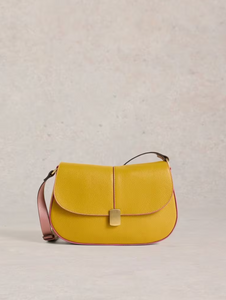 White Stuff - Silvy Lock Crossbody Bag in Dark Chartreuse