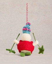 Load image into Gallery viewer, White Stuff - Skiing Snowman Hanging Decoration
