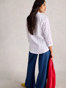 White Stuff - Sophie Organic Cotton Shirt in White Multi