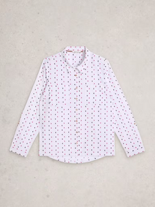 White Stuff - Sophie Organic Cotton Shirt in White Multi