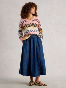 White Stuff - Spacedye Pointelle Jumper