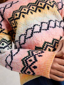 White Stuff - Spacedye Pointelle Jumper