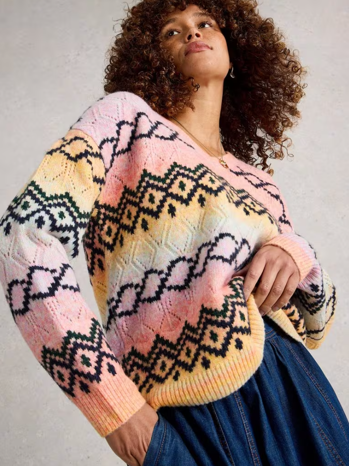 White Stuff - Spacedye Pointelle Jumper