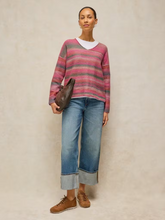 Load image into Gallery viewer, White Stuff - Spacedye V Neck Jumper in Pink Multi
