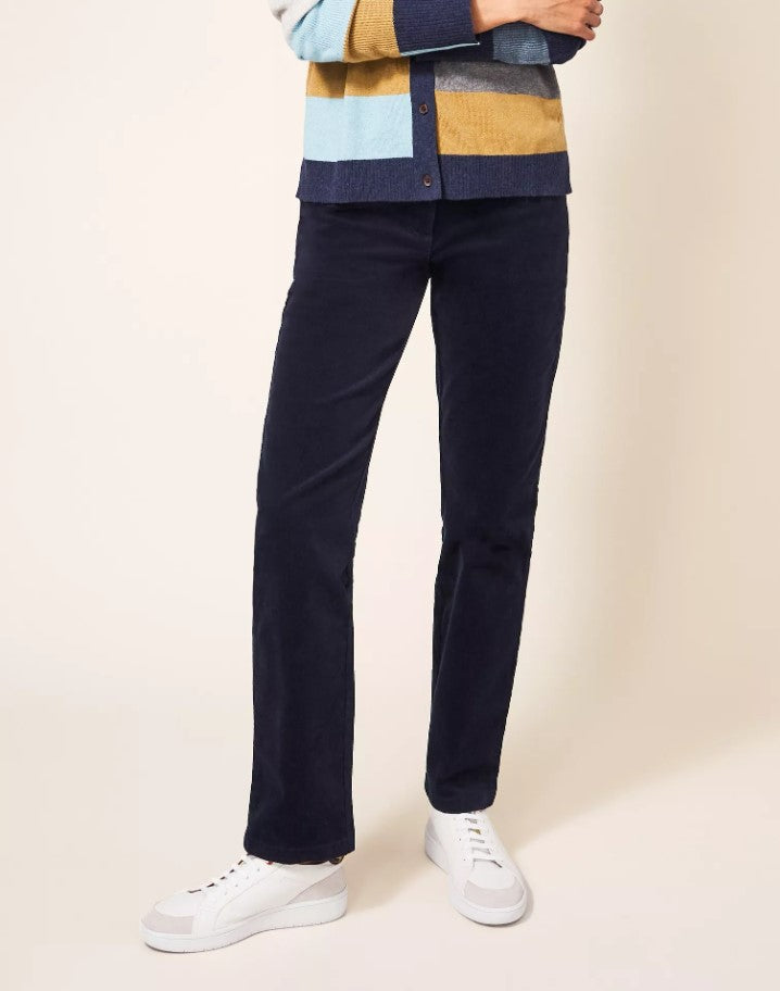 White Stuff - Brooke Straight Cord Trouser - Dark Navy