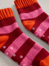 Load image into Gallery viewer, White Stuff - Stripe Loopback Socks in Red Multi
