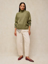 Load image into Gallery viewer, White Stuff - Talia Nep High Neck Jumper in Mid Green
