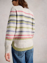 Load image into Gallery viewer, White Stuff - Talia Nep Stripe Jumper in Grey Multi
