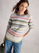Load image into Gallery viewer, White Stuff - Talia Nep Stripe Jumper in Grey Multi
