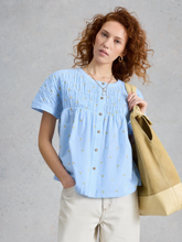Load image into Gallery viewer, White Stuff - Tammie Organic Cotton Shirt in Blue Multi
