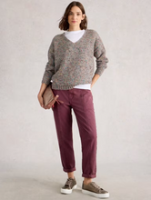 Load image into Gallery viewer, White Stuff - Textured V Neck Jumper in Light Natural
