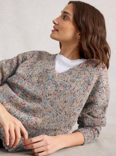 Load image into Gallery viewer, White Stuff - Textured V Neck Jumper in Light Natural

