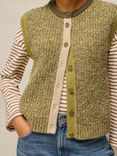 Load image into Gallery viewer, White Stuff - Twist Button Tank in Green Multi
