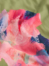 Load image into Gallery viewer, White Stuff - Woven Mix Tee in Green Print
