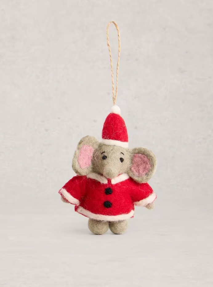 White Stuff - Xmas Elephant Hanging Decoration