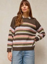 Load image into Gallery viewer, White Stuff - Blurred Stripe Jumper in Brown Multi
