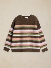 Load image into Gallery viewer, White Stuff - Blurred Stripe Jumper in Brown Multi
