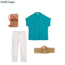 Load image into Gallery viewer, White Stuff - Ellie Cotton Broderie Shirt - Bright Teal
