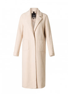 Yest - Nynke Brushed Longline Coat - Sand