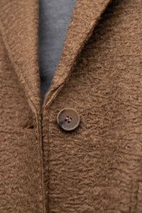 Yest - Zorina Longline Jacket in Brown/Melange