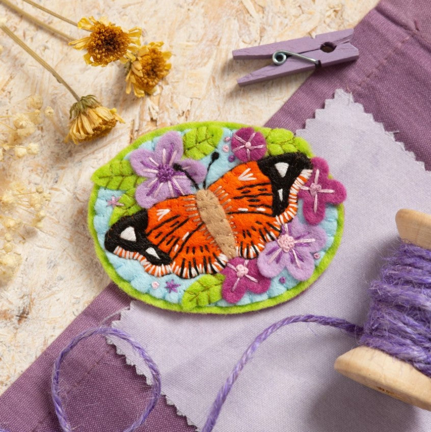 Hawthorn Handmade - Felt Craft Brooch Kit Butterfly