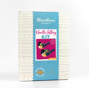 Hawthorn Handmade - Great Tits Needle Felting Kit