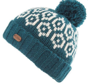 Kusan -  PK1902 Bobble Hat Turn Up - Petrol