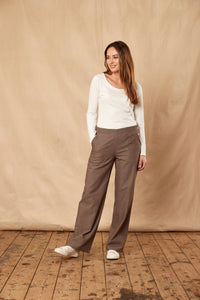 Nomads - Straight Leg Chambray Trousers