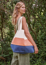 Load image into Gallery viewer, Powder - Boho Beach Bag Coconut/Teracotta/Navy
