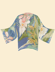 Powder - Kimono Jacket Delicate Tropics Indigo