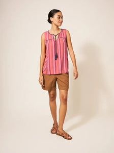 White Stuff - Lisbet Stripe Vest - Pink Multi