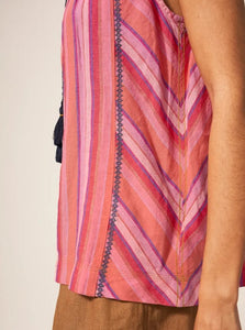 White Stuff - Lisbet Stripe Vest - Pink Multi