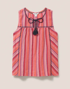 White Stuff - Lisbet Stripe Vest - Pink Multi