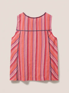 White Stuff - Lisbet Stripe Vest - Pink Multi