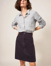 Load image into Gallery viewer, White Stuff - Melody Organic Cord Skirt - Dark Grey
