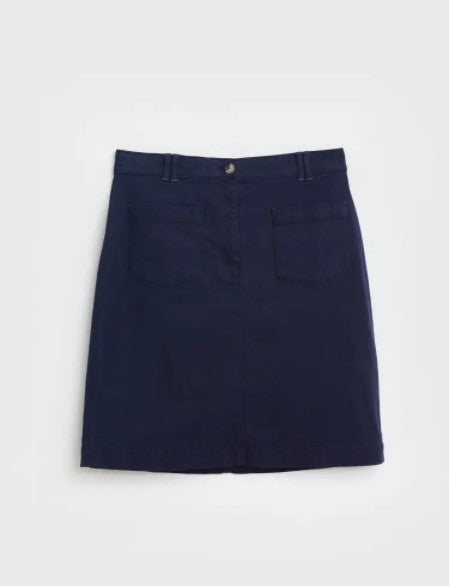 White Stuff - Melody Organic Cotton Skirt - Dark Navy